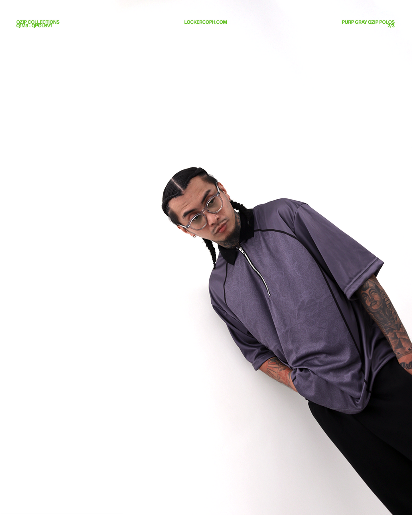 Dark Gray QZip Polo