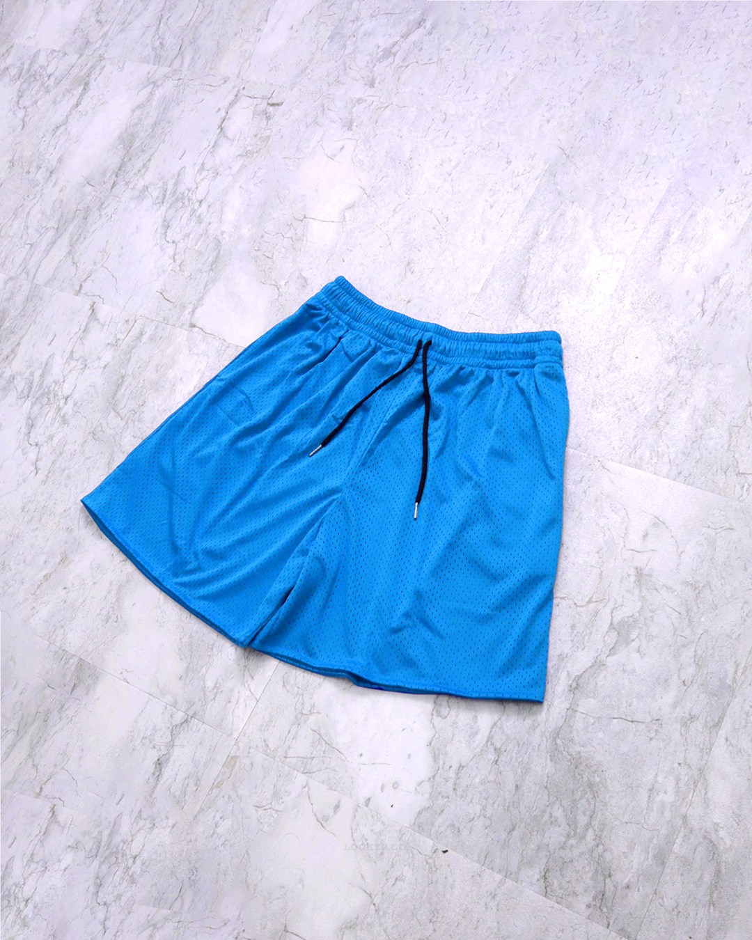 OCEAN BLUE PLAIN - MESH SHORTS