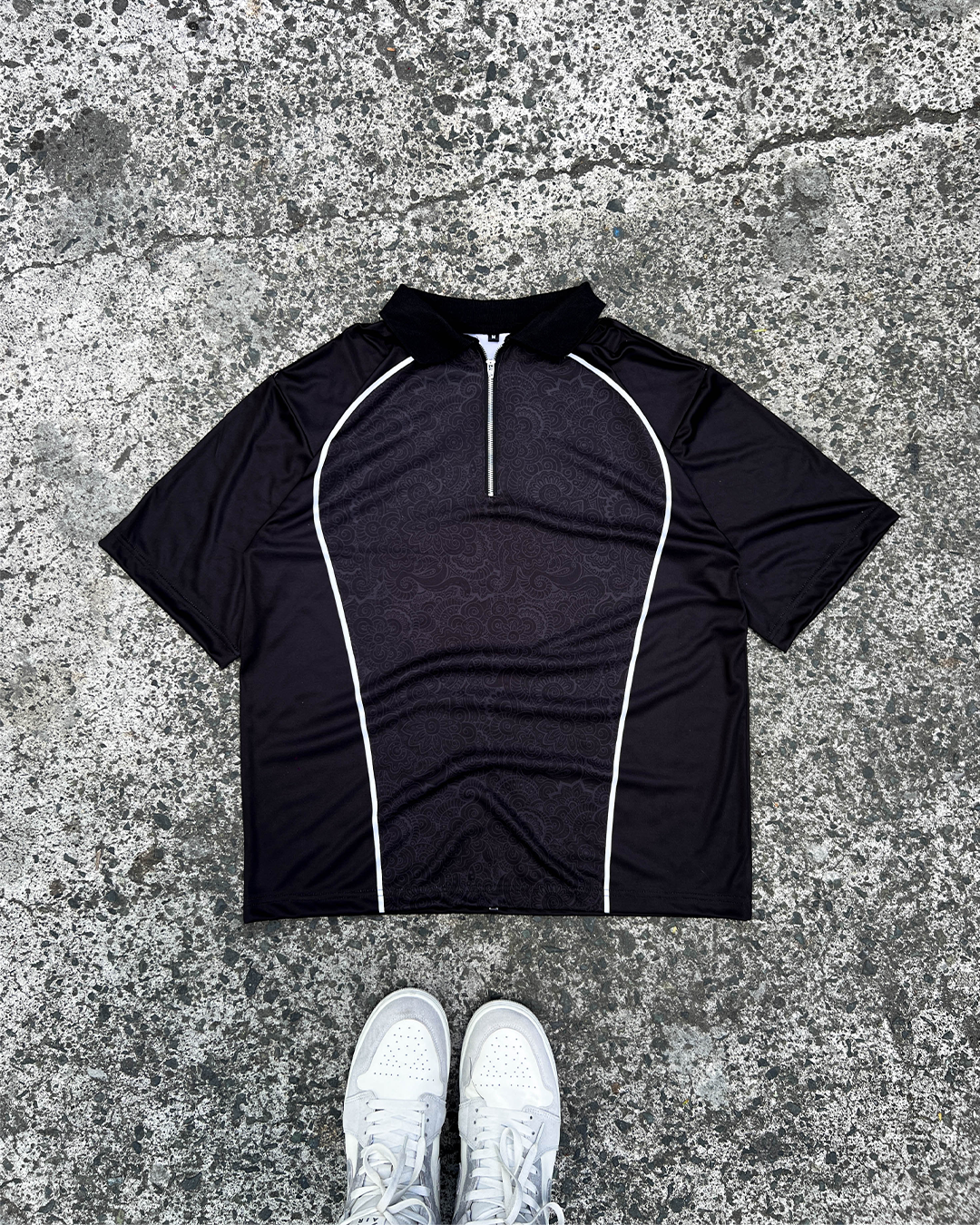 Black QZip Polo