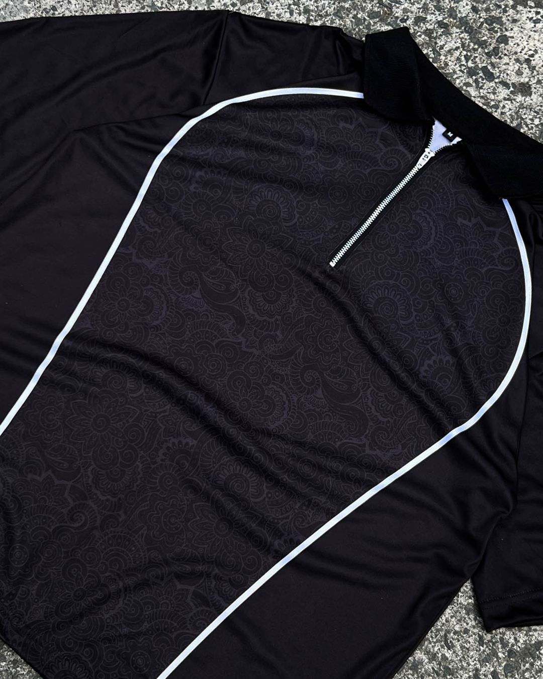 Black QZip Polo