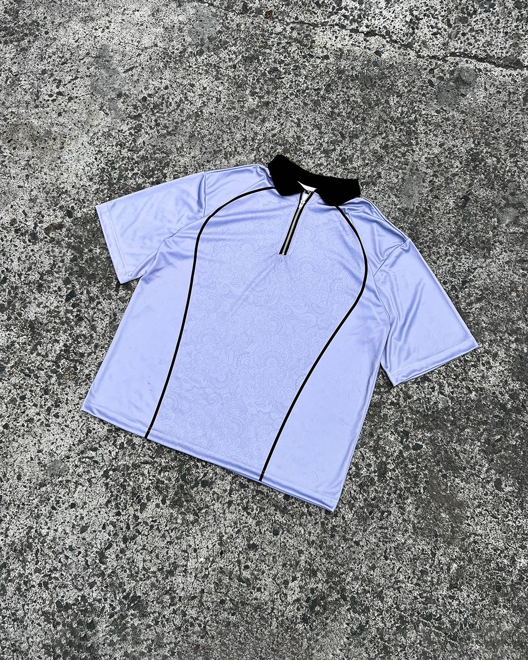 Gray QZip Polo