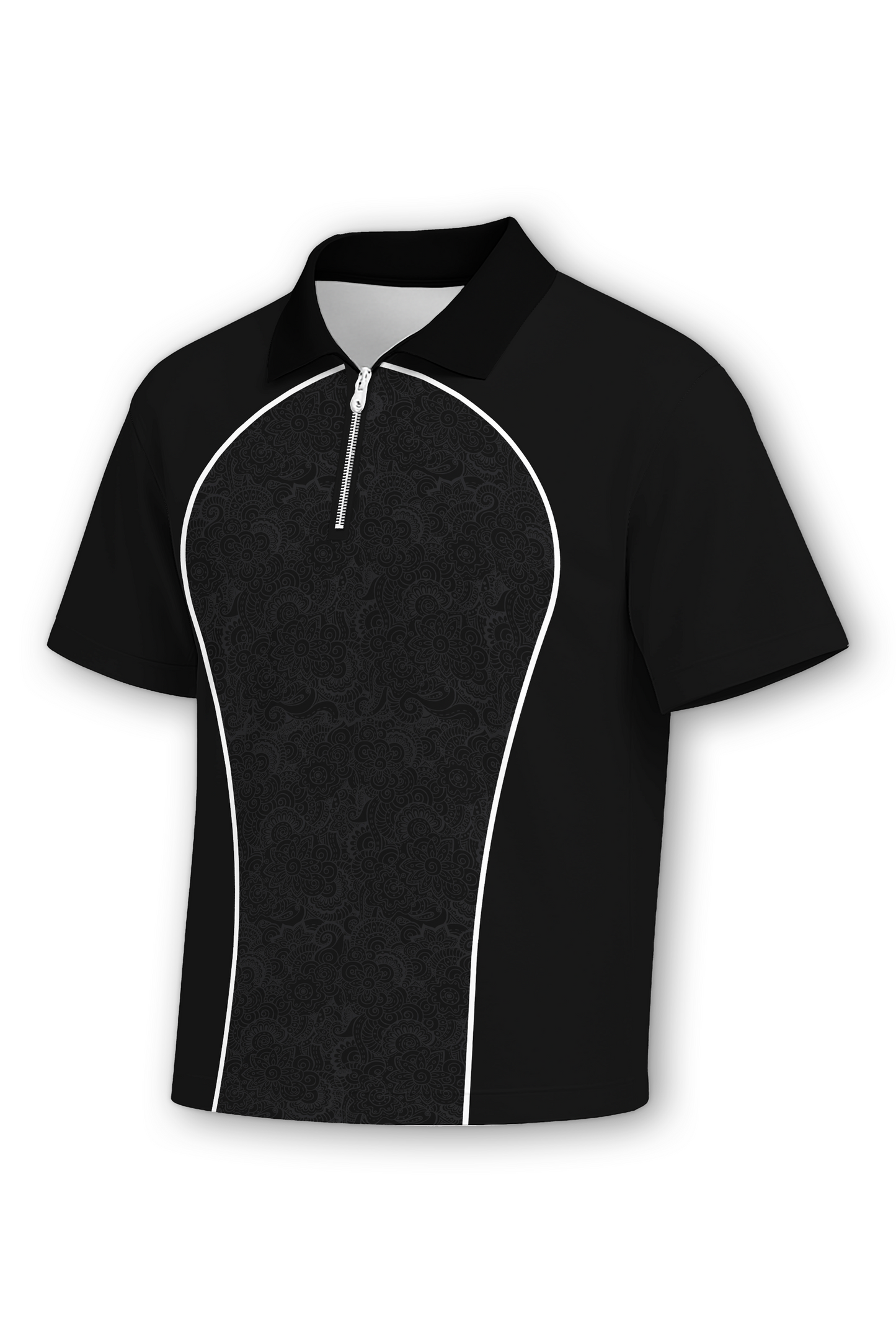 Black QZip Polo