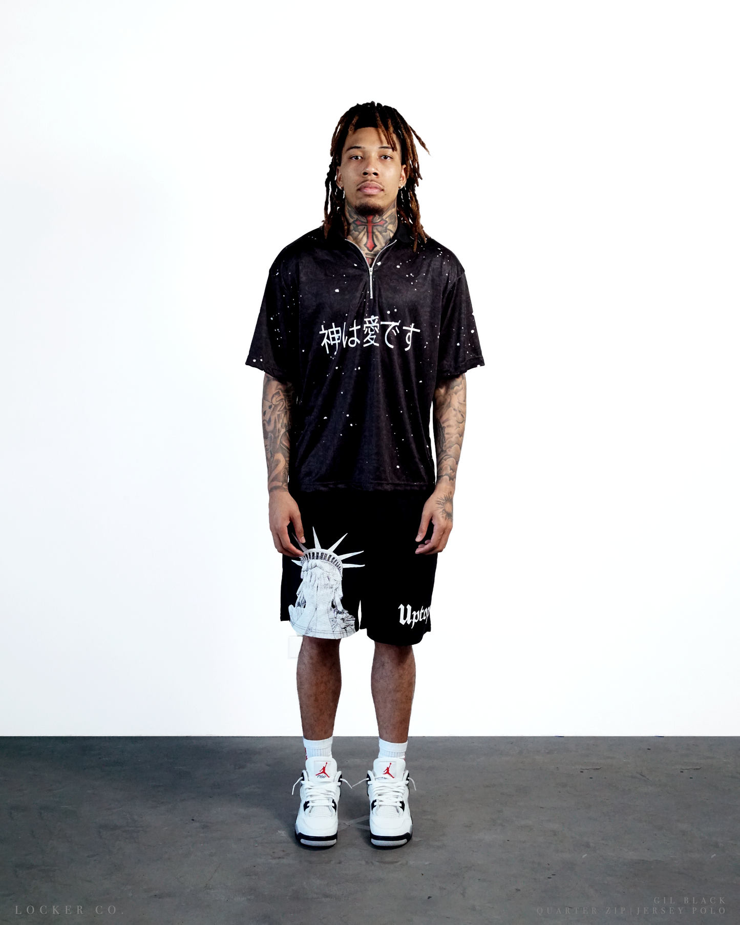 BLACK [GIL] - QZIP POLO JERSEY