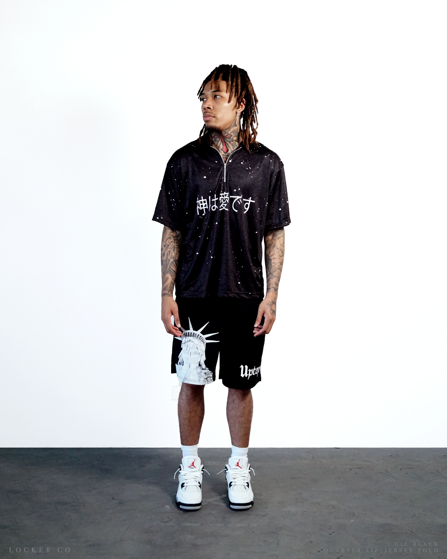 BLACK [GIL] - QZIP POLO JERSEY