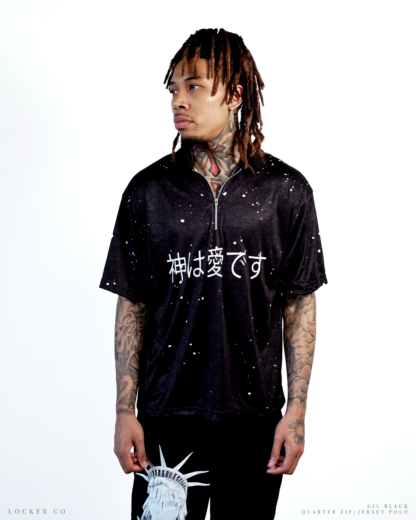 BLACK [GIL] - QZIP POLO JERSEY