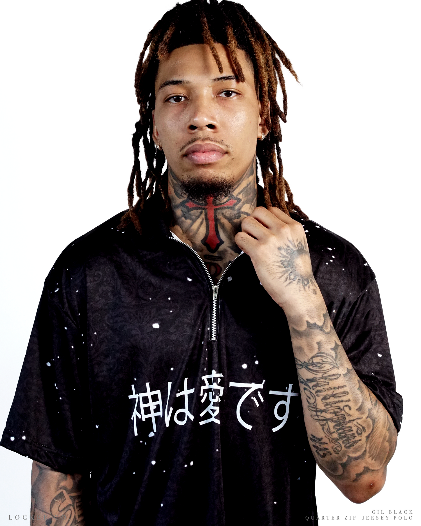 BLACK [GIL] - QZIP POLO JERSEY