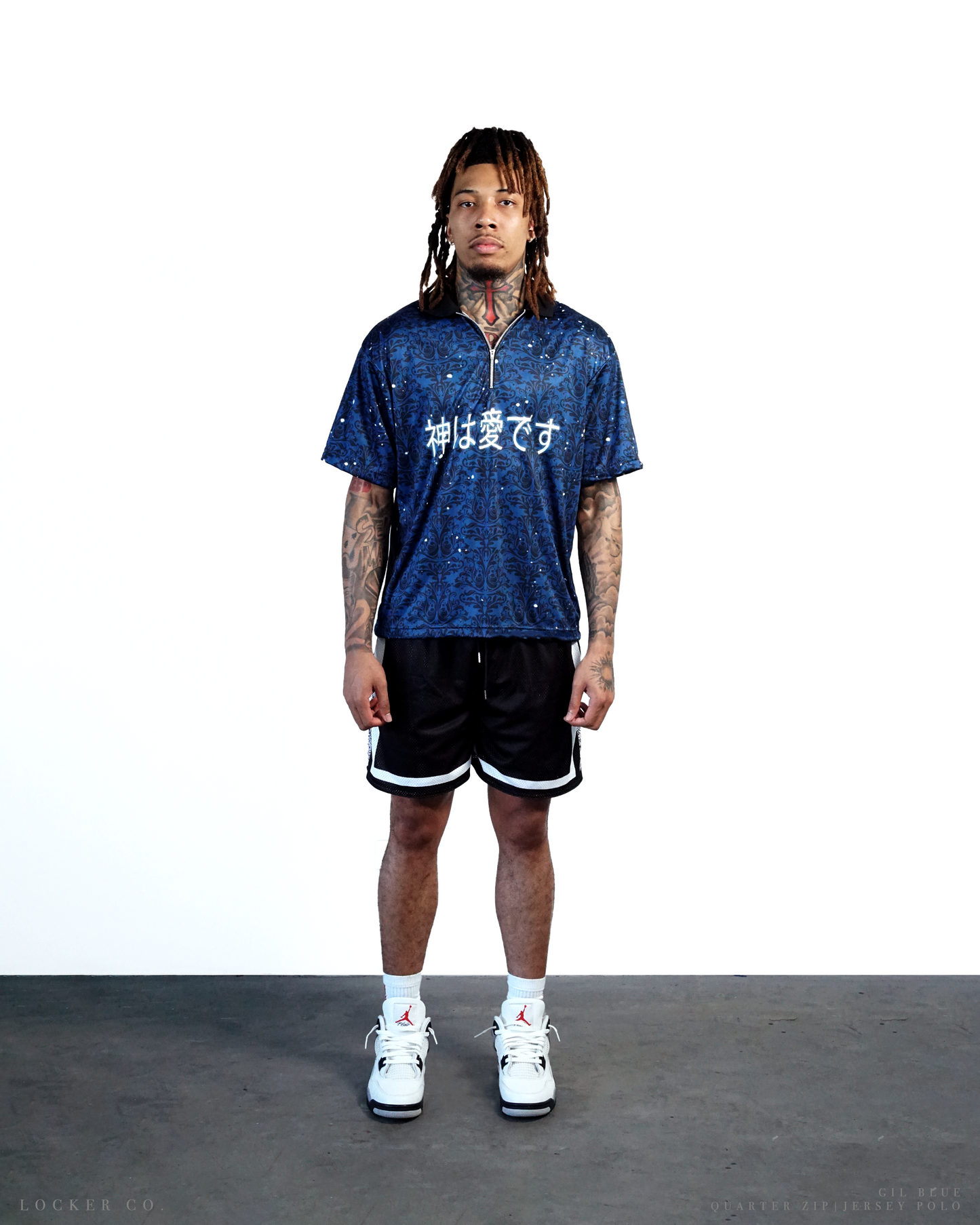 BLUE [GIL] - QZIP POLO JERSEY