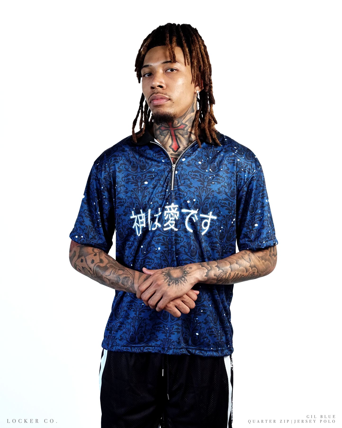 BLUE [GIL] - QZIP POLO JERSEY