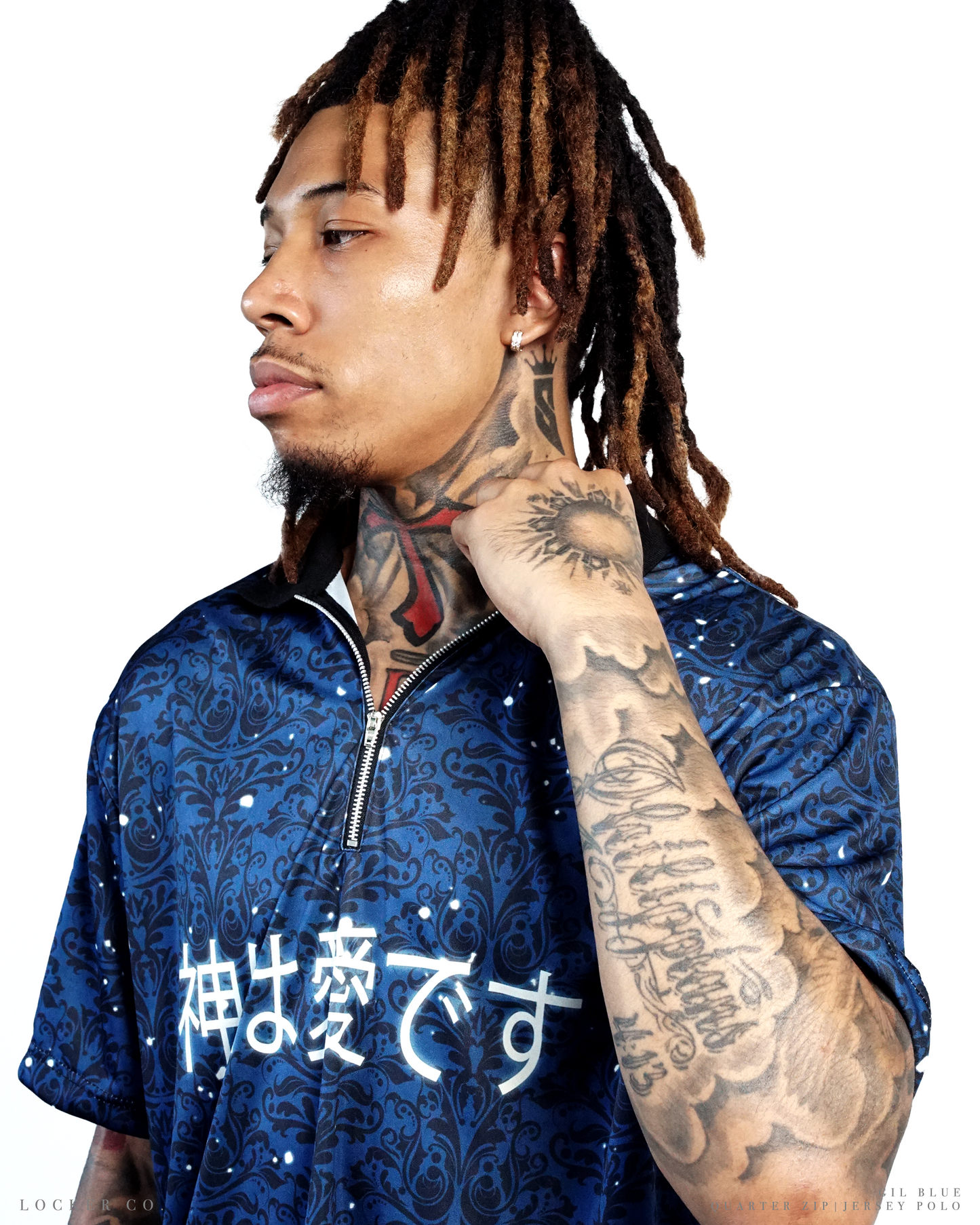 BLUE [GIL] - QZIP POLO JERSEY