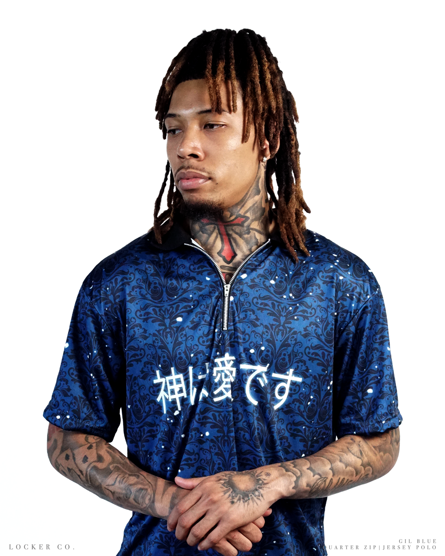 BLUE [GIL] - QZIP POLO JERSEY