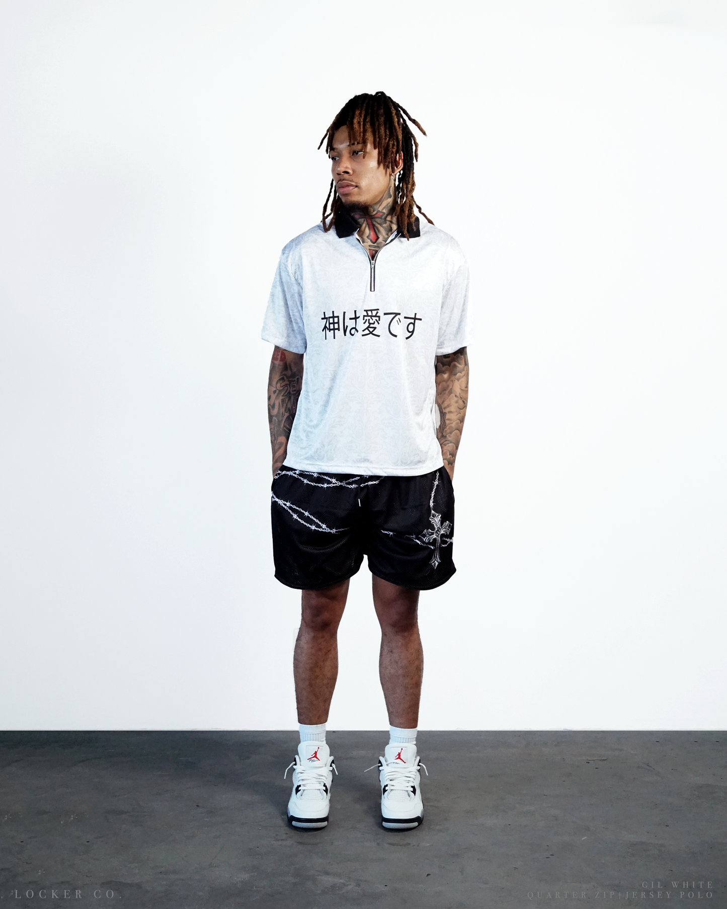 WHITE [GIL] - QZIP POLO JERSEY