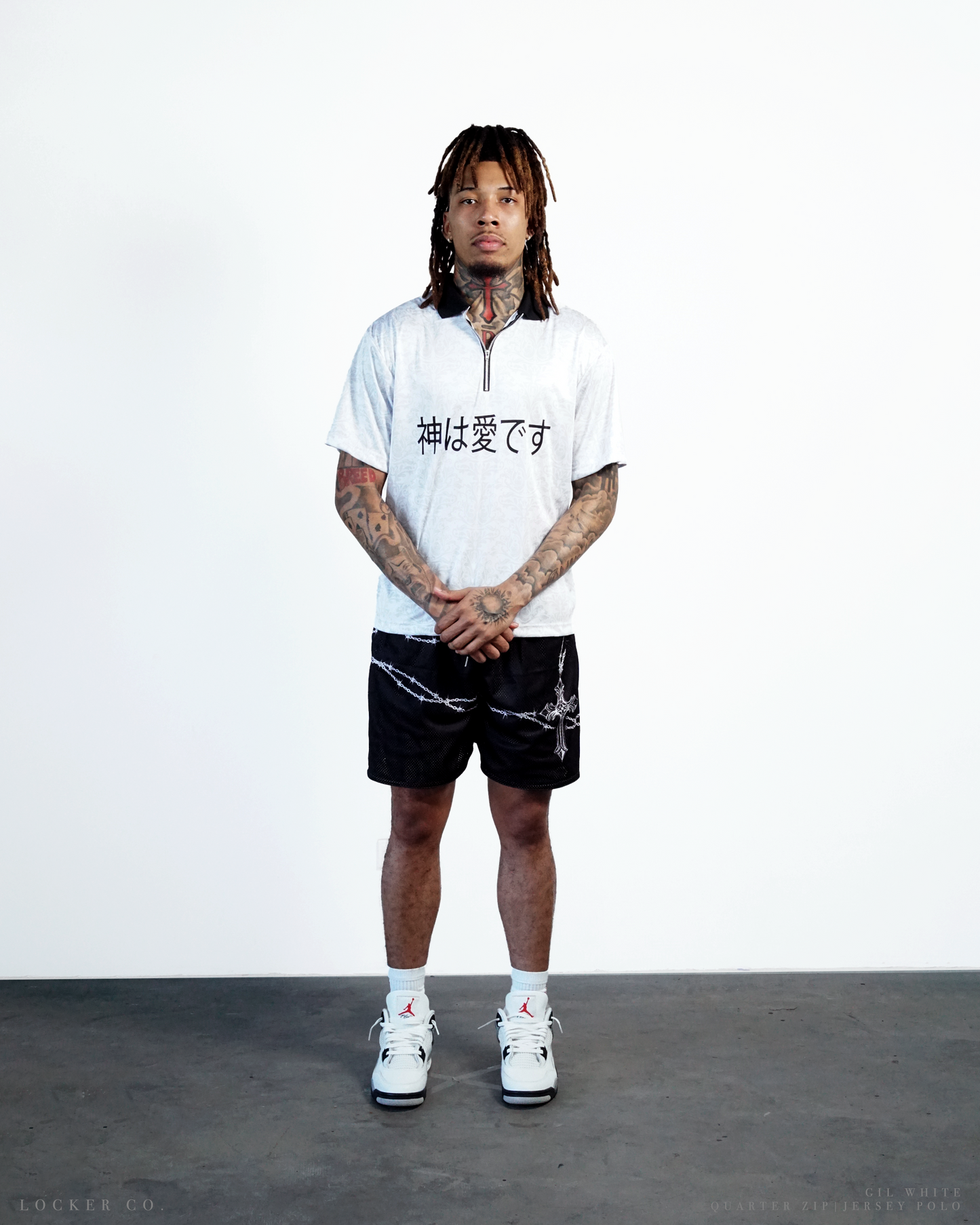 WHITE [GIL] - QZIP POLO JERSEY