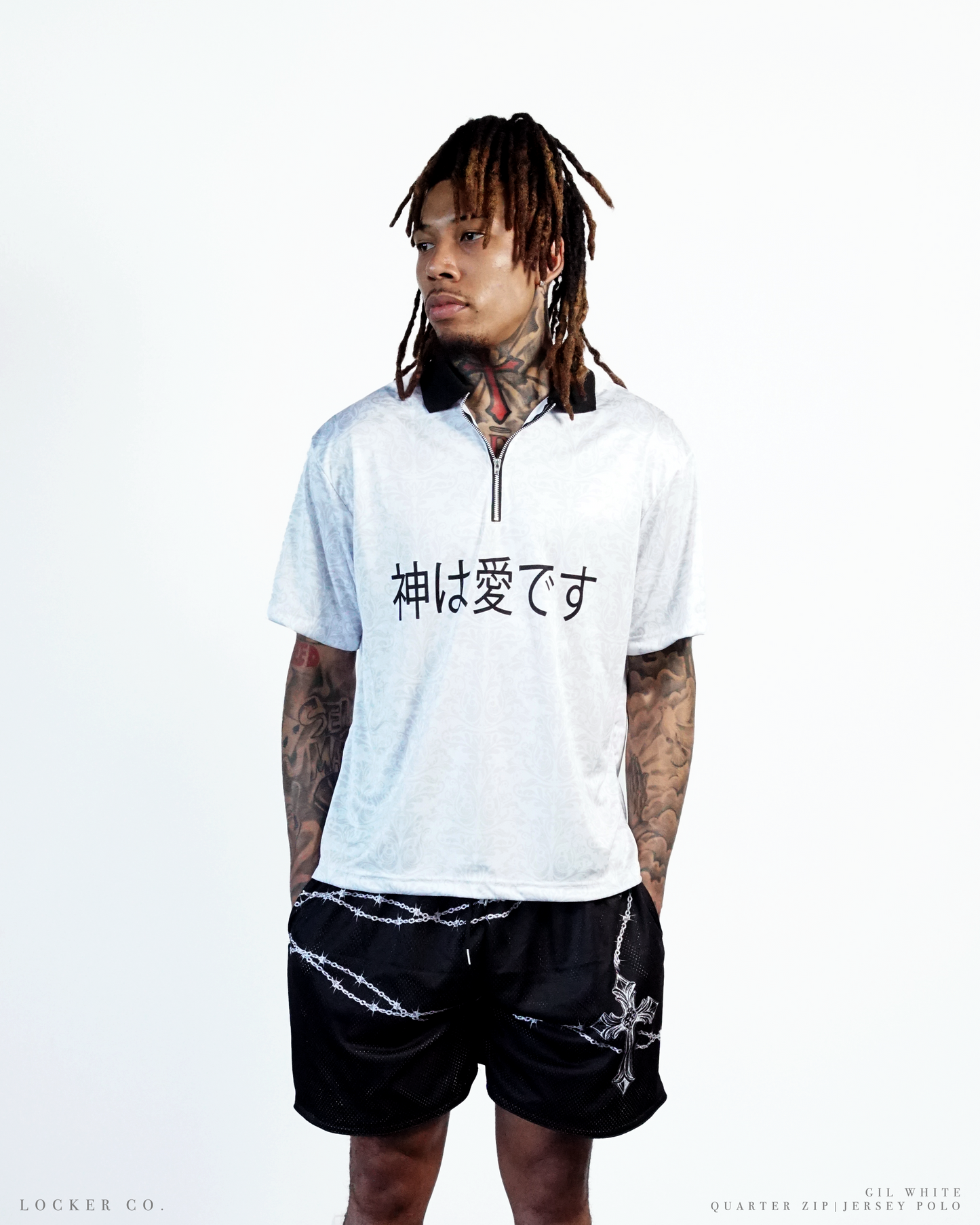 WHITE [GIL] - QZIP POLO JERSEY