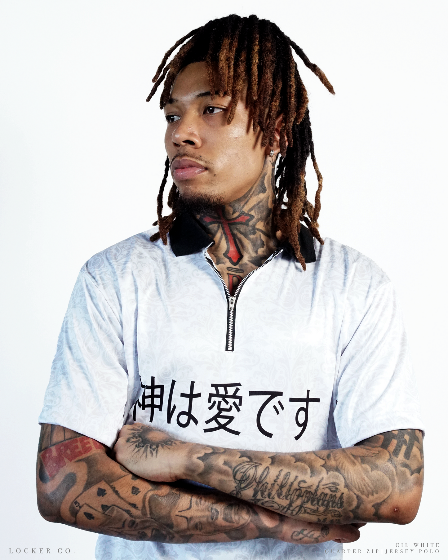 WHITE [GIL] - QZIP POLO JERSEY