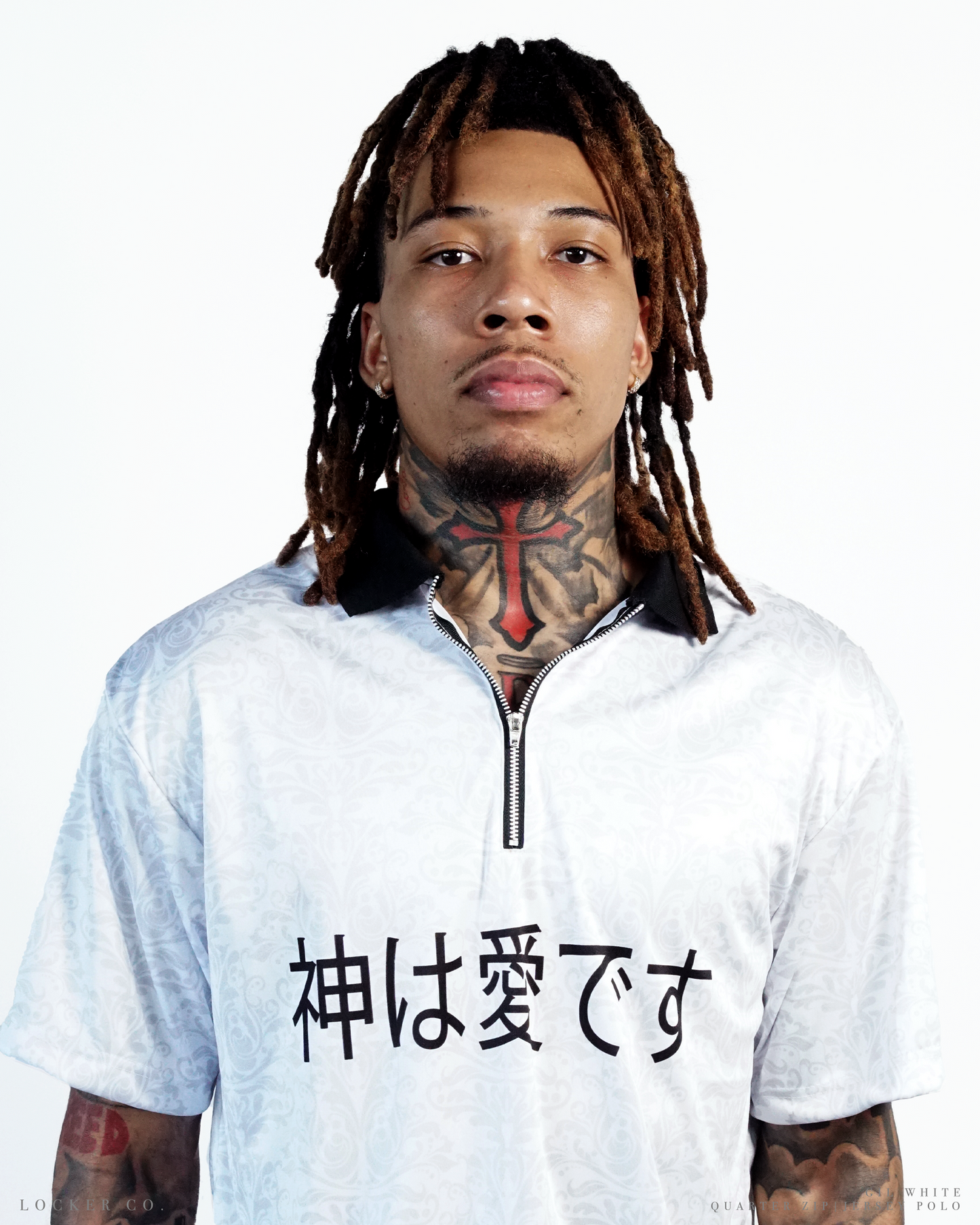 WHITE [GIL] - QZIP POLO JERSEY