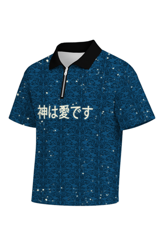 BLUE [GIL] - QZIP POLO JERSEY