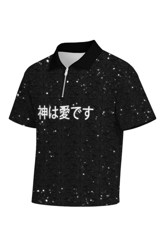BLACK [GIL] - QZIP POLO JERSEY