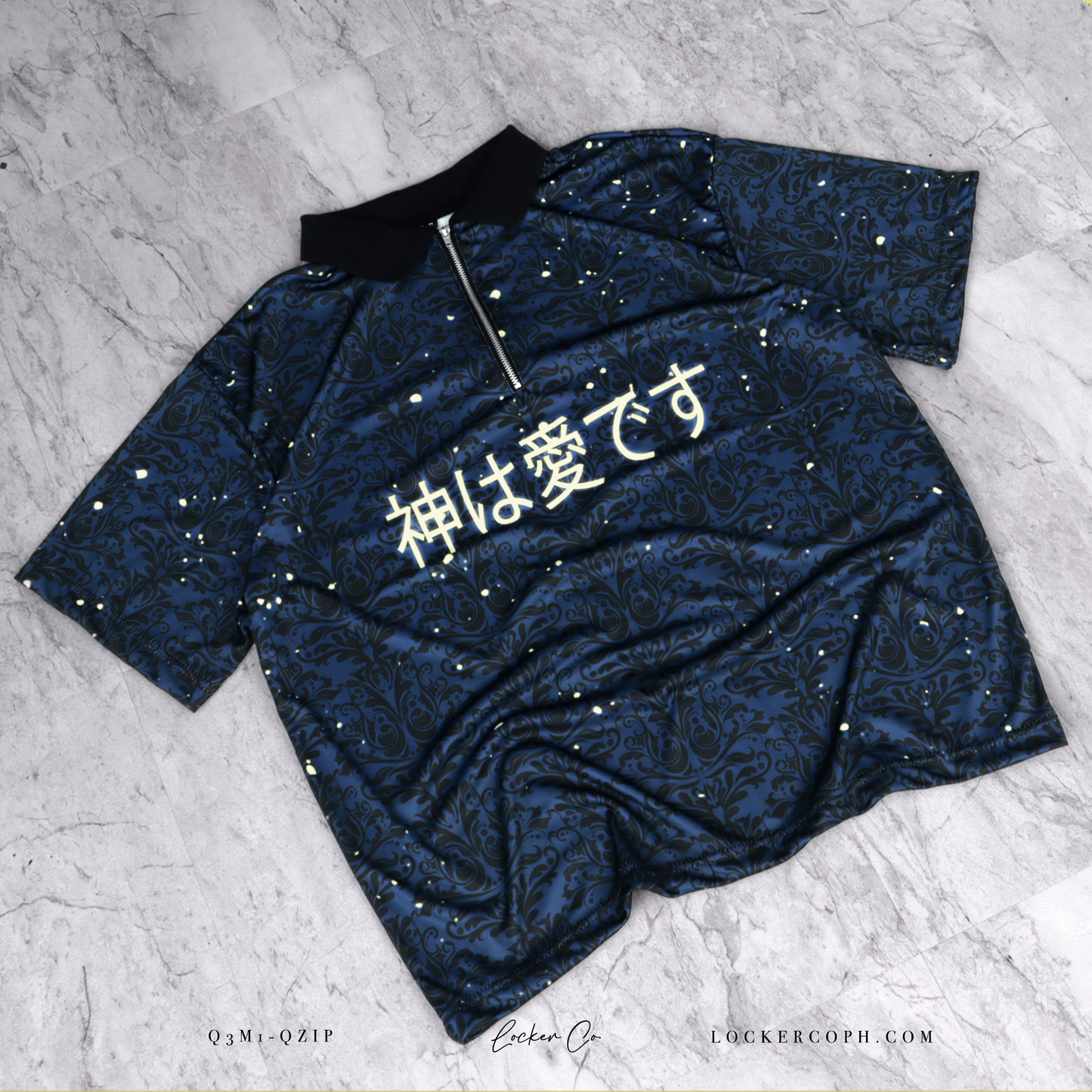 BLUE [GIL] - QZIP POLO JERSEY