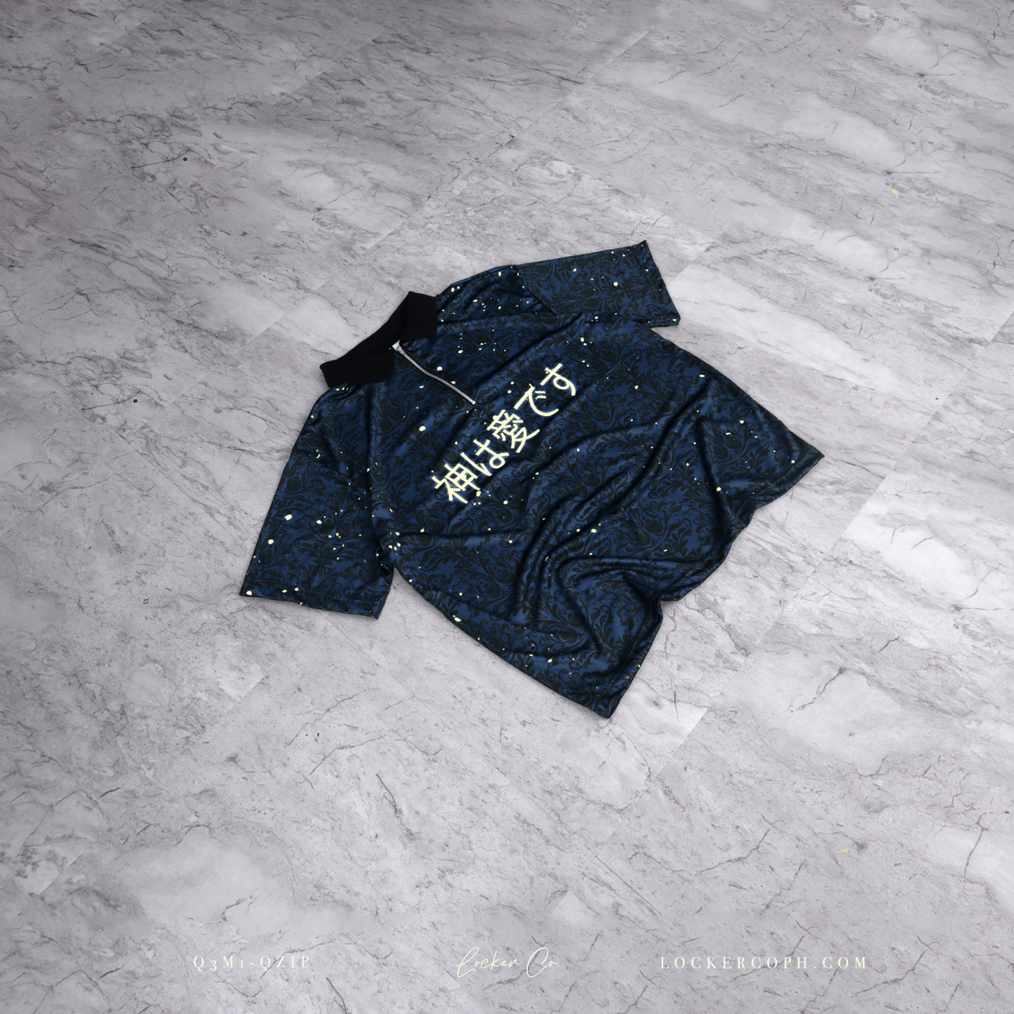 BLUE [GIL] - QZIP POLO JERSEY