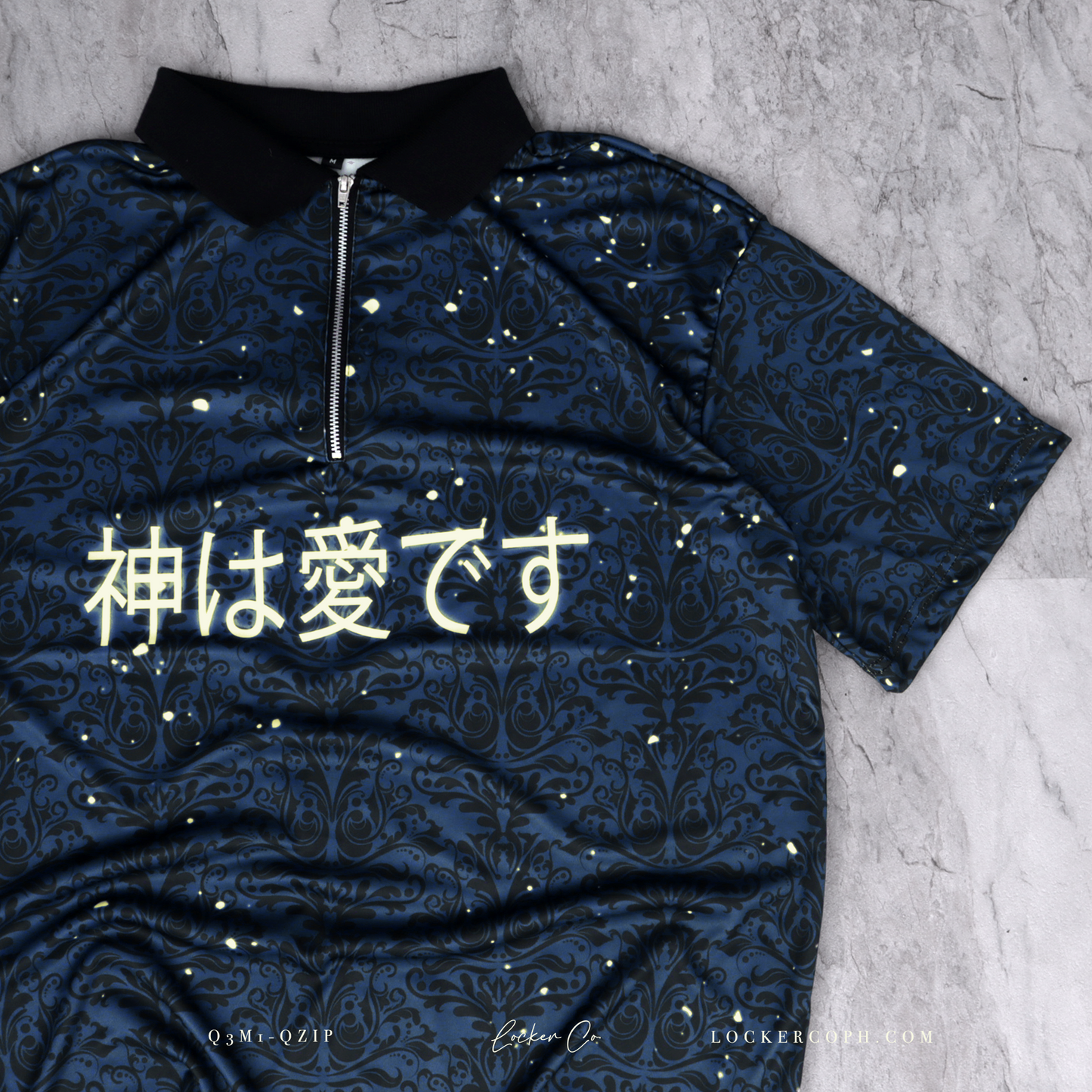 BLUE [GIL] - QZIP POLO JERSEY