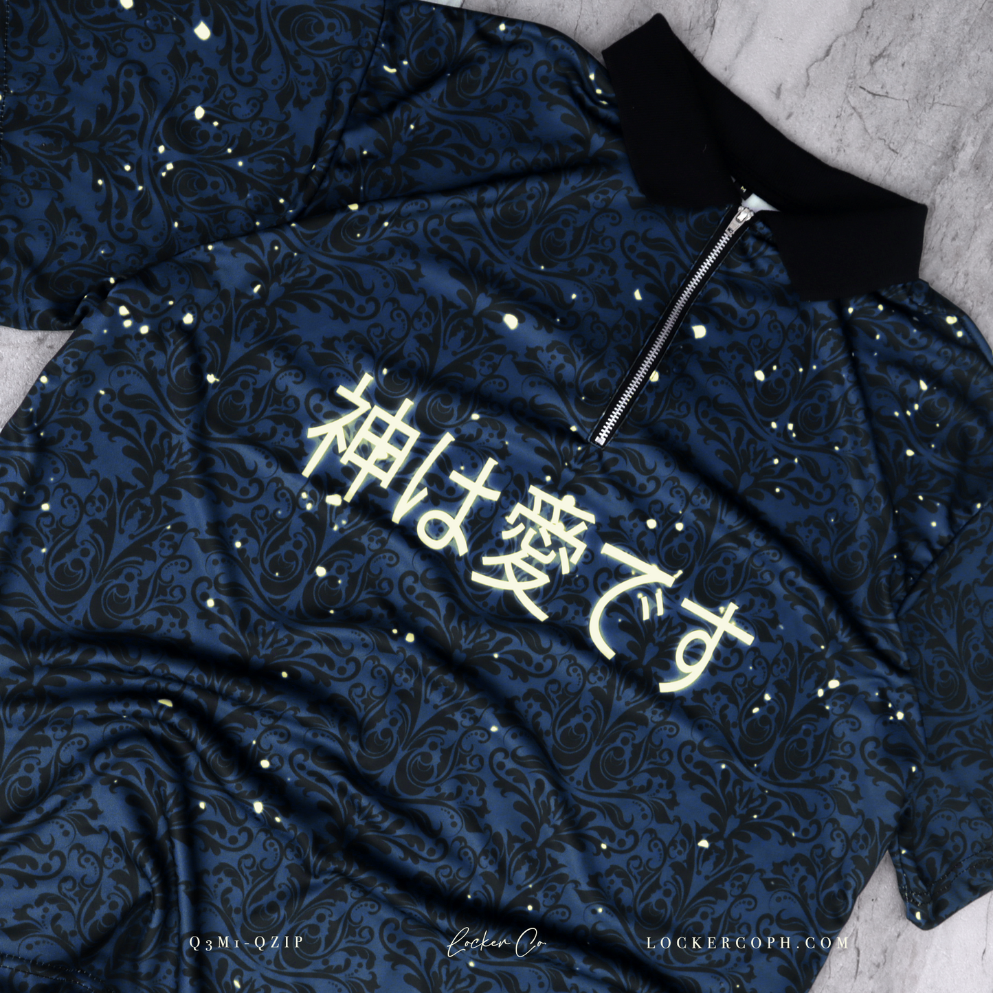 BLUE [GIL] - QZIP POLO JERSEY