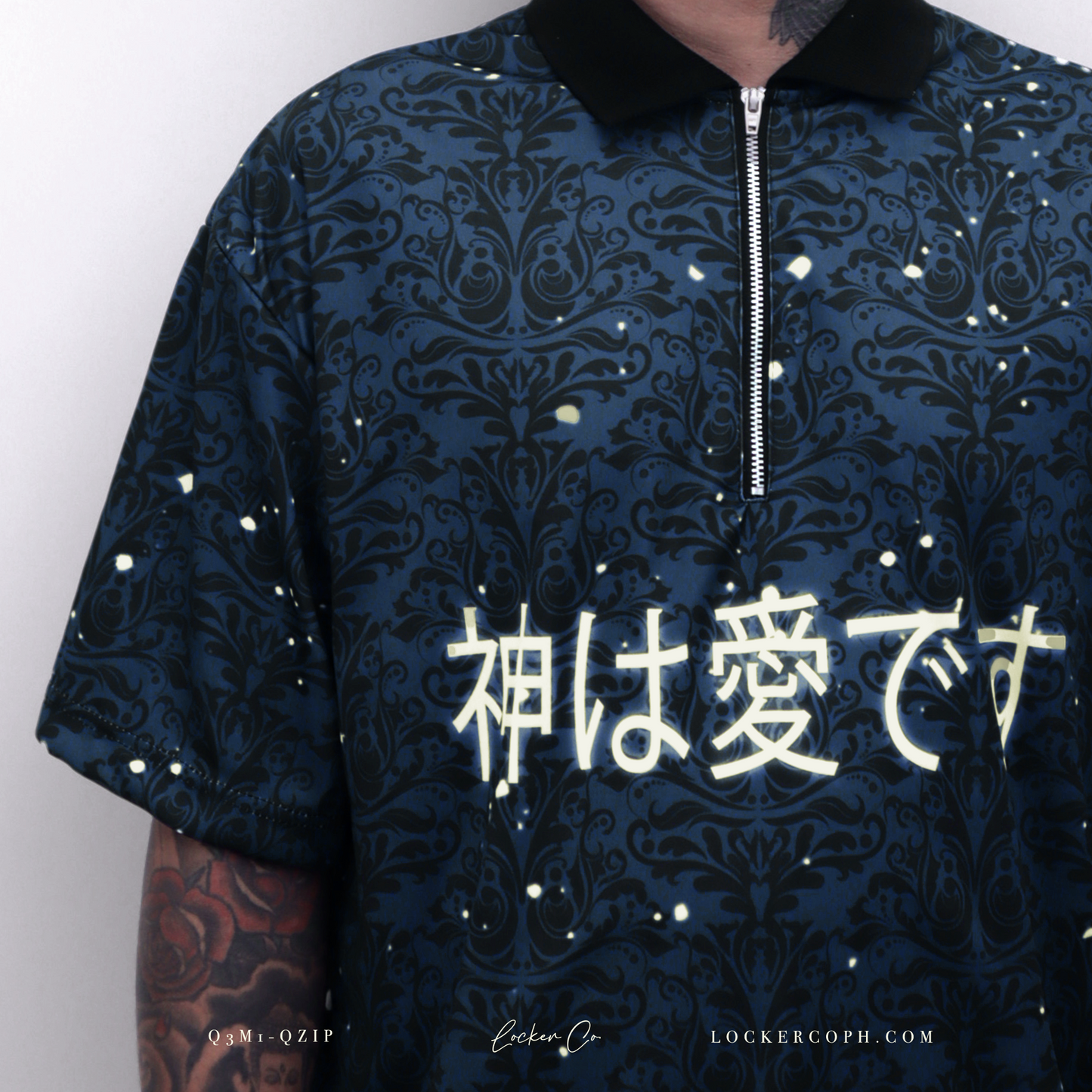 BLUE [GIL] - QZIP POLO JERSEY