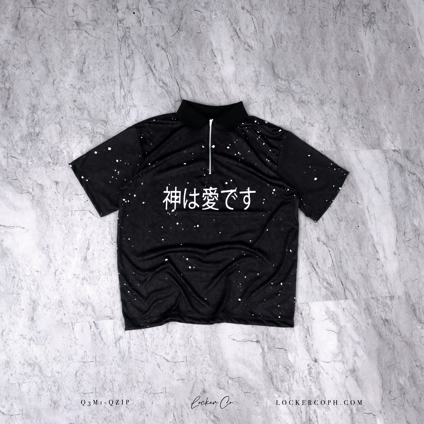 BLACK [GIL] - QZIP POLO JERSEY