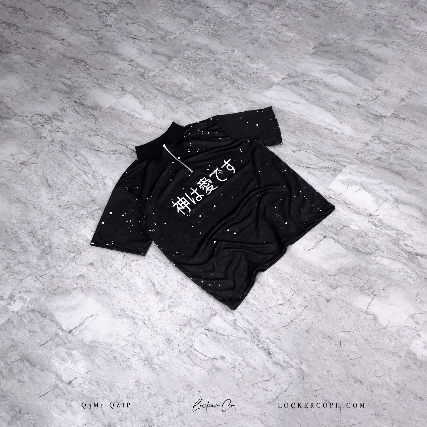 BLACK [GIL] - QZIP POLO JERSEY