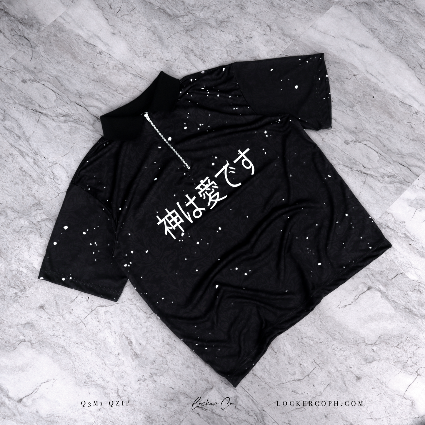 BLACK [GIL] - QZIP POLO JERSEY
