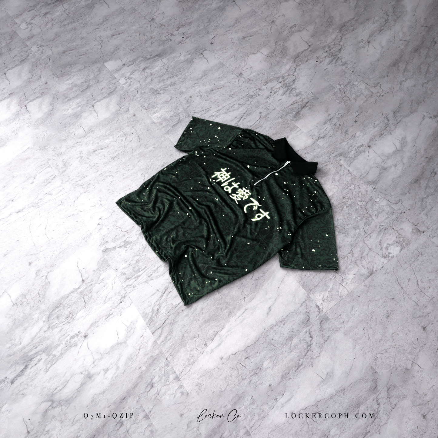 GREEN [GIL] - QZIP POLO JERSEY