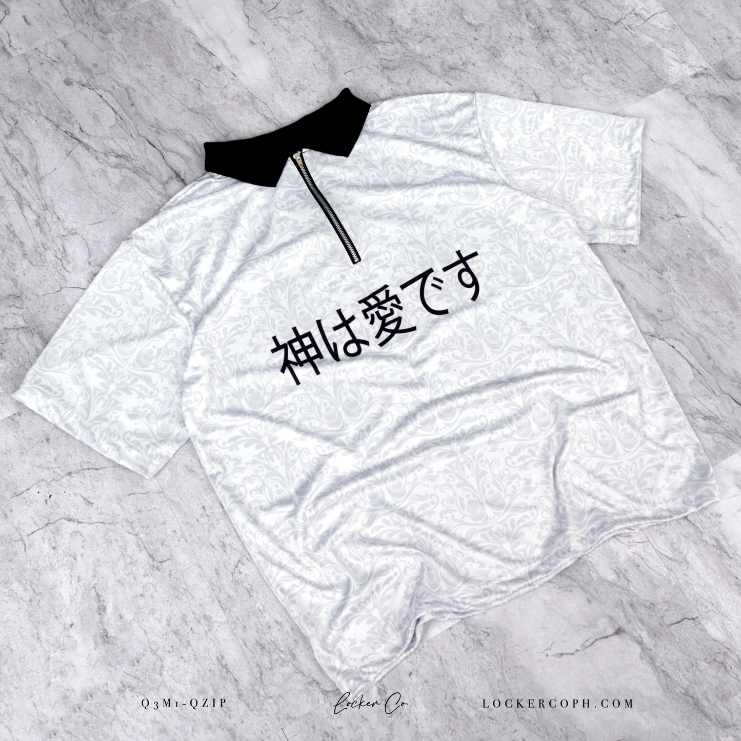 WHITE [GIL] - QZIP POLO JERSEY