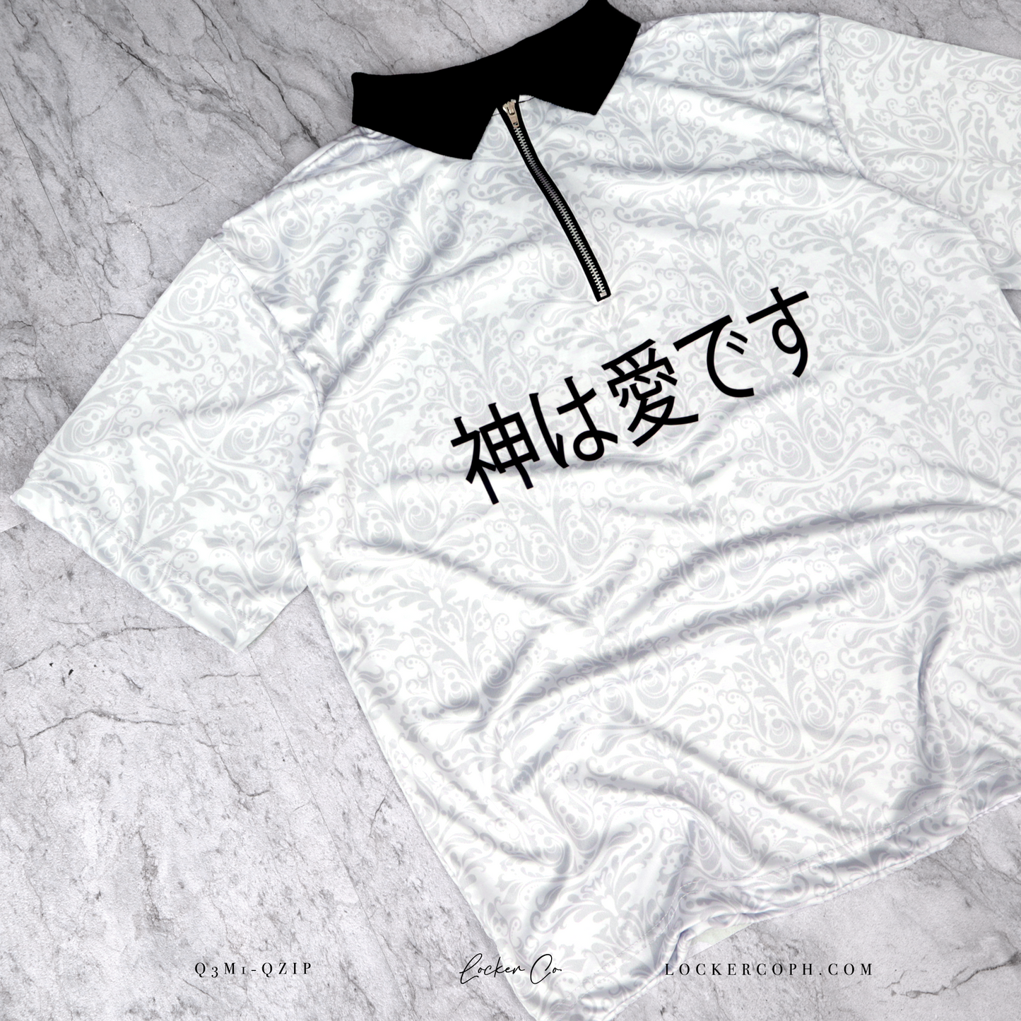 WHITE [GIL] - QZIP POLO JERSEY