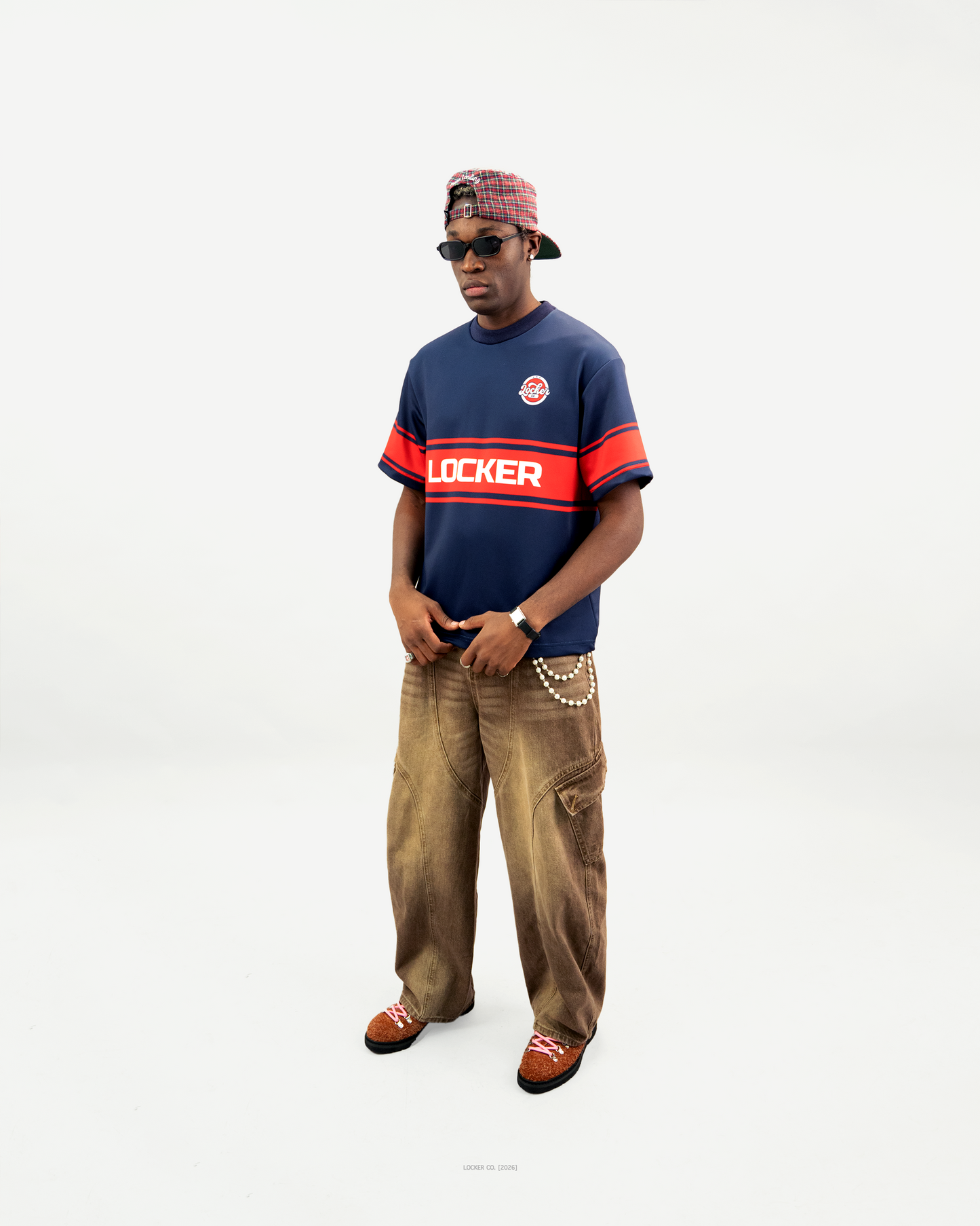 NAVY RED LCFB19 - BOXY FIT