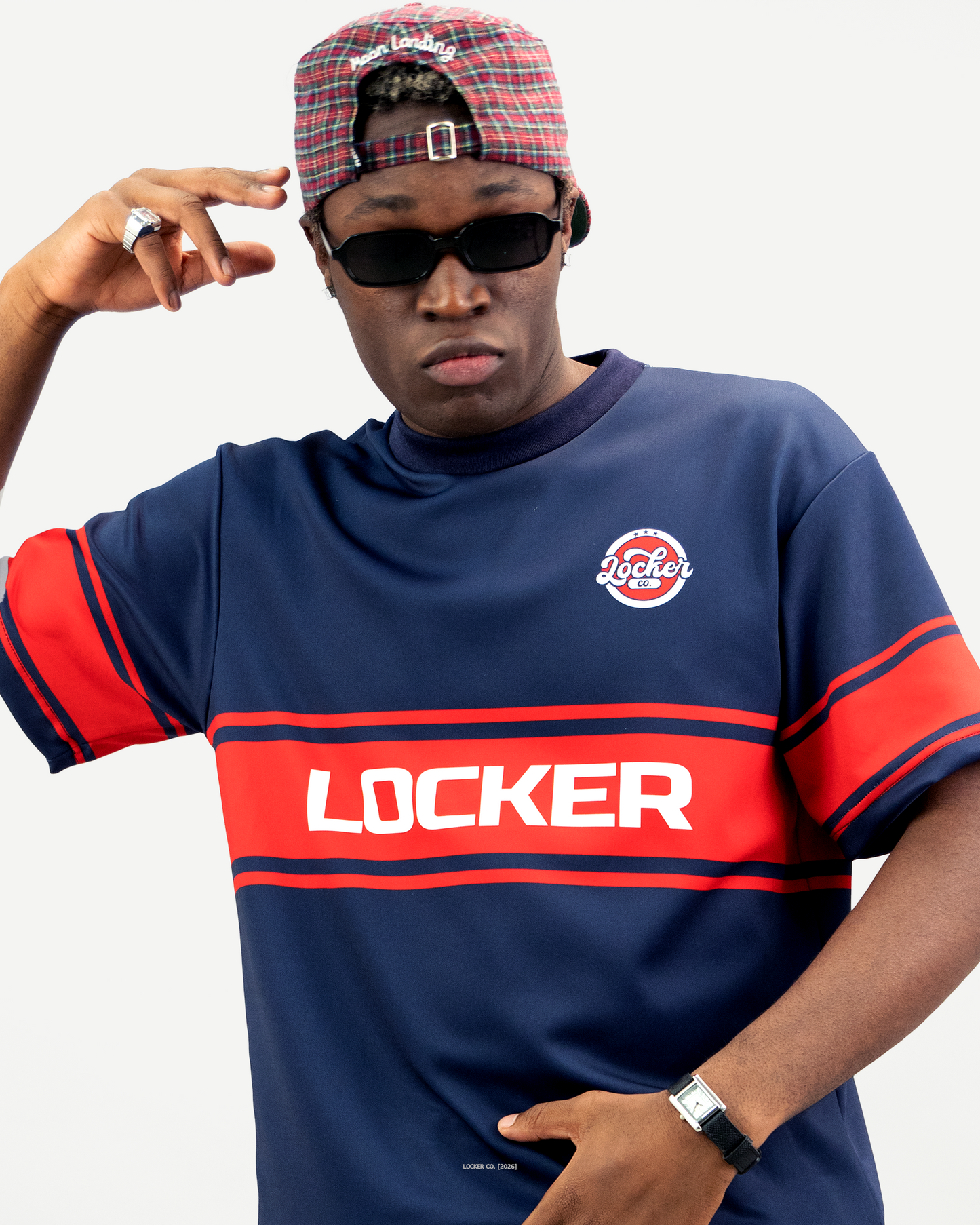 NAVY RED LCFB19 - BOXY FIT