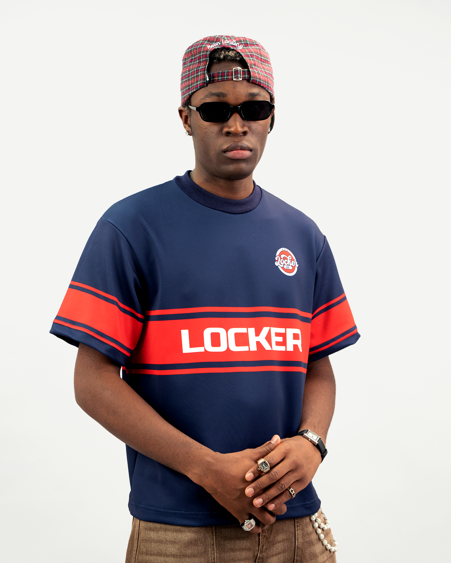NAVY RED LCFB19 - BOXY FIT