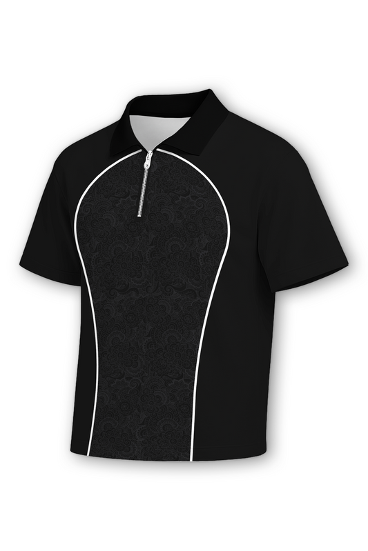 Black QZip Polo