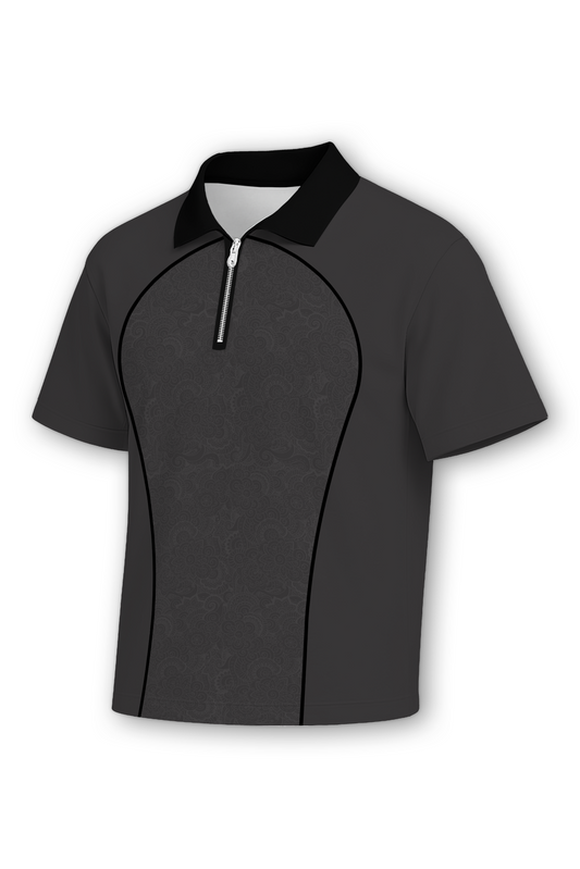 Dark Gray QZip Polo