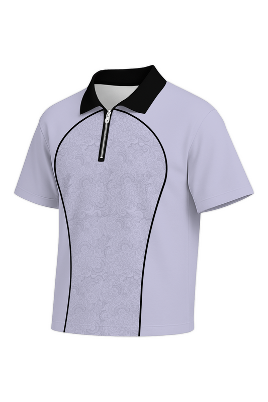 Gray QZip Polo