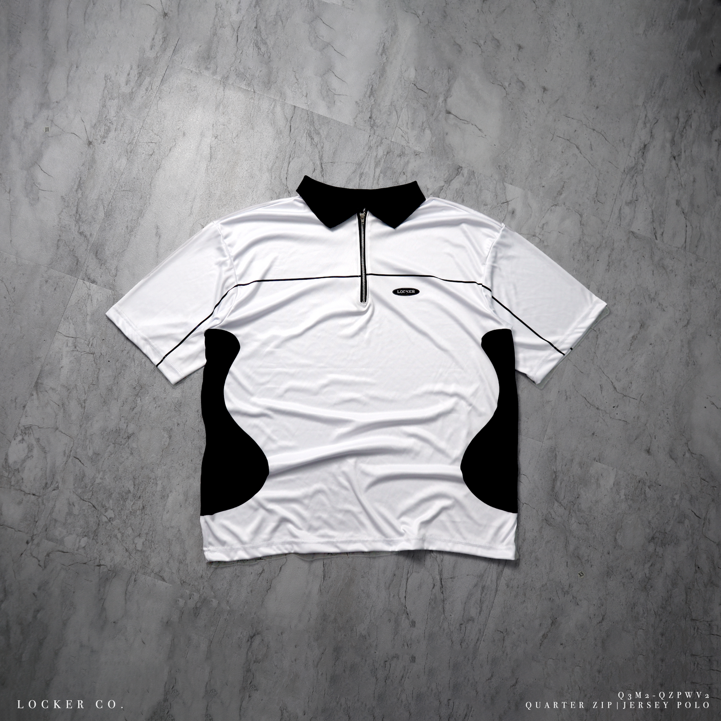 WHITE [V2] - QZIP POLO JERSEY
