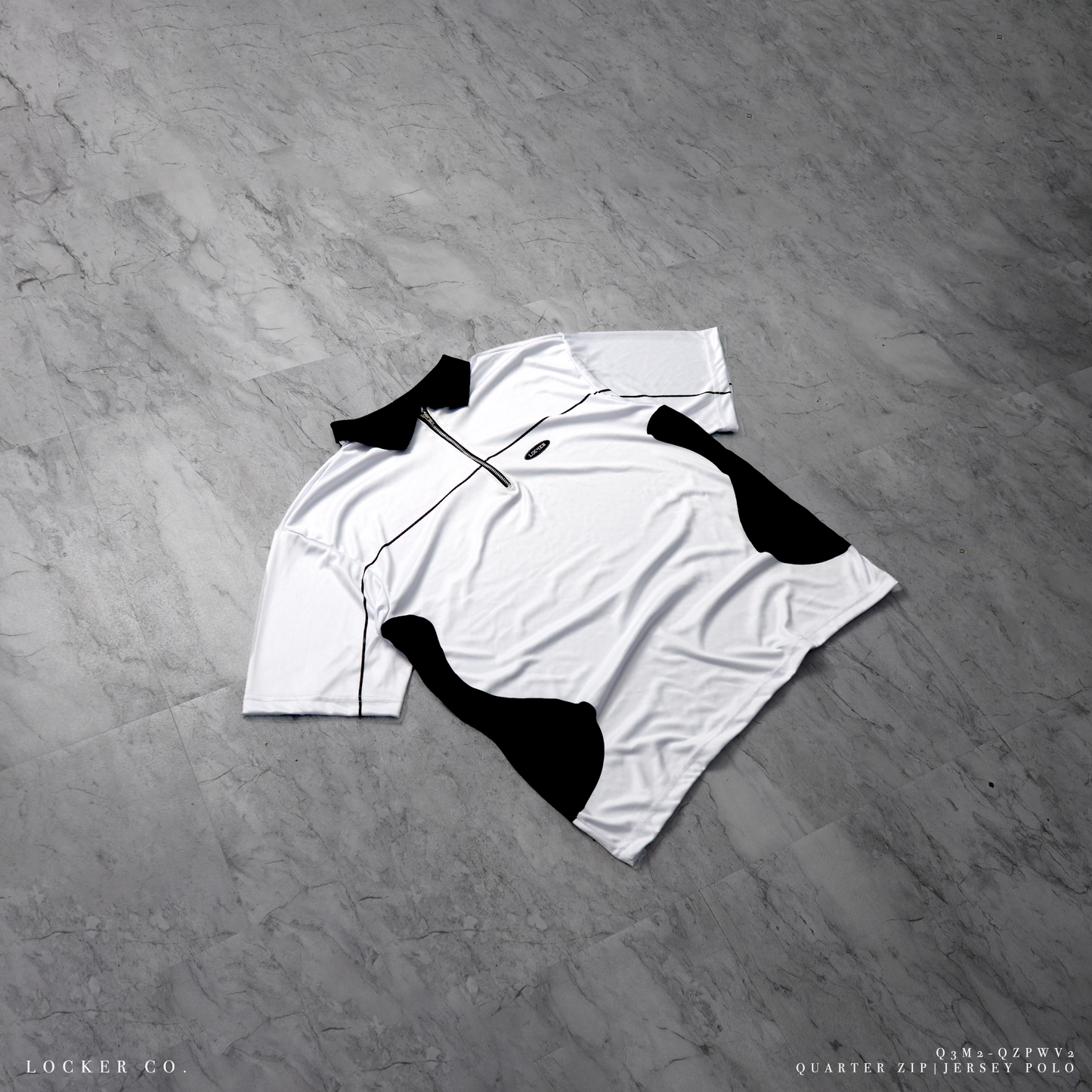 WHITE [V2] - QZIP POLO JERSEY