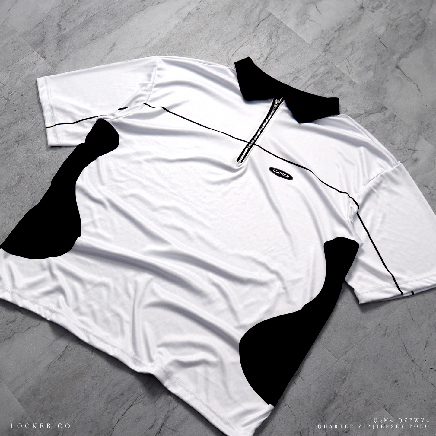 WHITE [V2] - QZIP POLO JERSEY