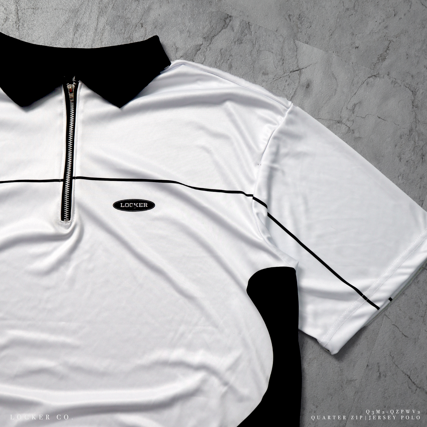 WHITE [V2] - QZIP POLO JERSEY