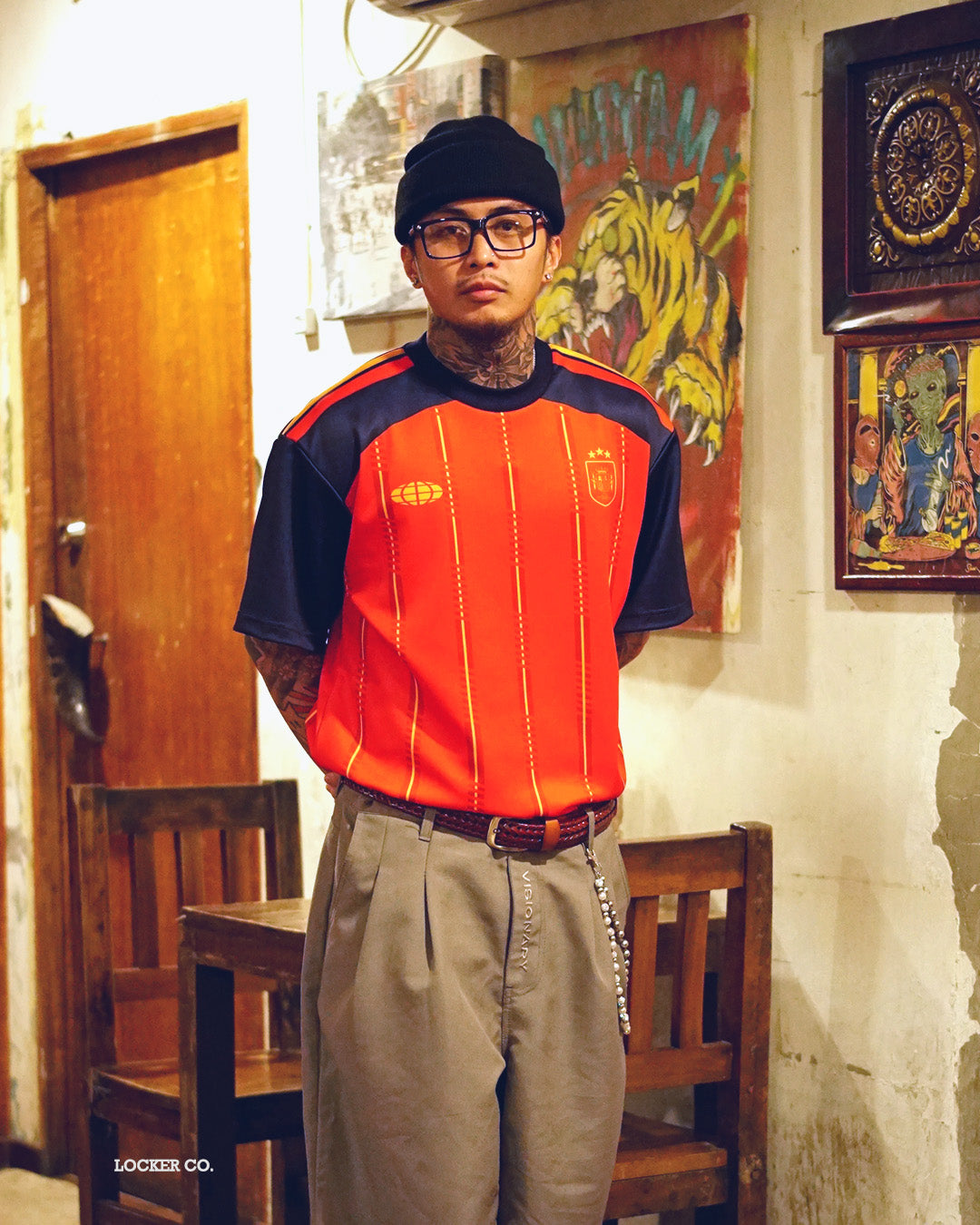 RED STRIPES LCFB37 - BOXY FIT
