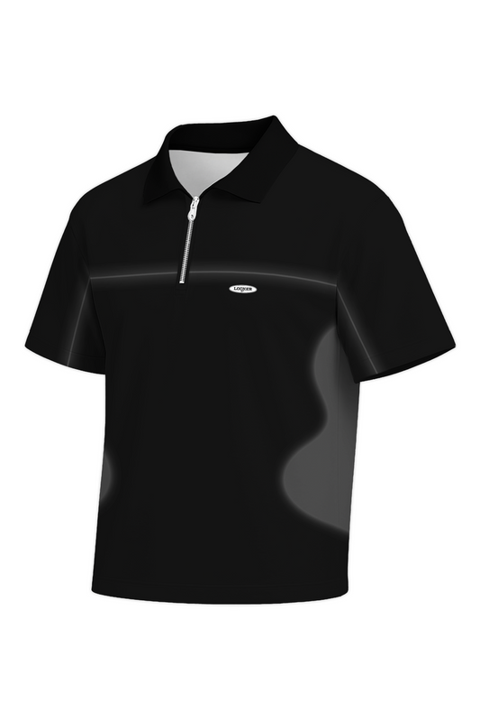 BLACK [V2] - QZIP POLO JERSEY