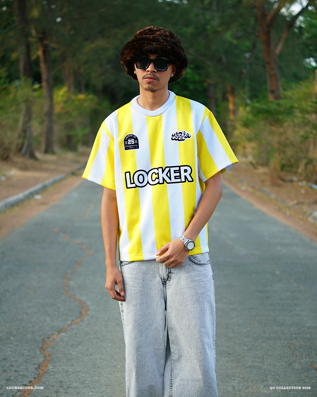 YELLOW WHITE LCFB28 - BOXY FIT